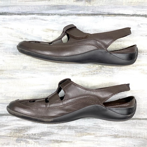 LifeStride Ox Brown “Mello” Leather Slingback Sandal Casual Comfort Shoe w/Box - Picture 11 of 16